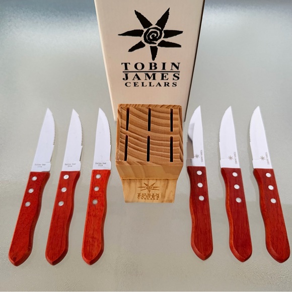 Tobin James Cellars Logo Steak Knife Set - Picture 4 of 5